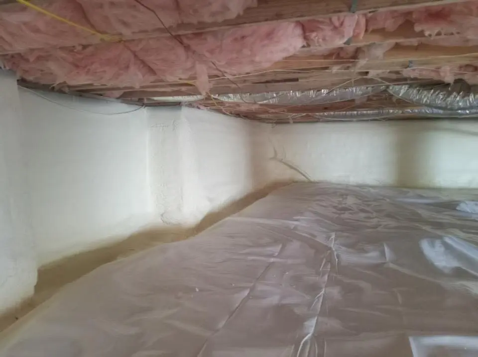 Crawl space encapsulation with closed-cell spray foam for Attic Insulation in Mount Clemens